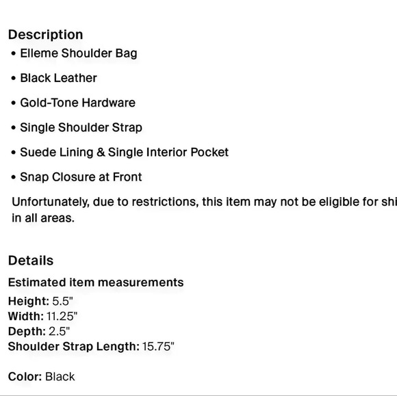 Elleme Black White Contrast Topstitch Bag - Picture 9 of 9